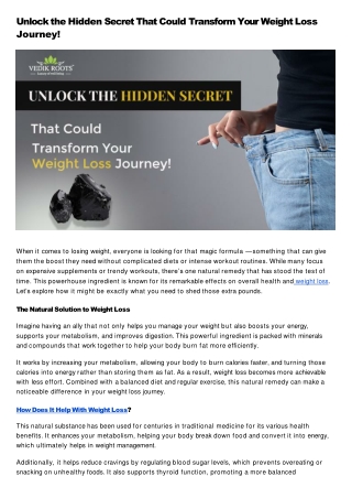 Unlock the Hidden Secret That Could Transform Your Weight Loss Journey!