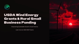 Unlock USDA Wind Energy & REAP Grants for Rural Small Businesses