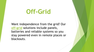 Off-Grid