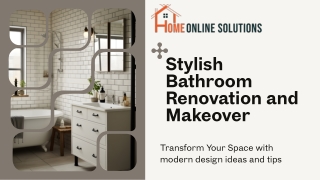 Bathroom Renovation and Makeover : Transform Your Space