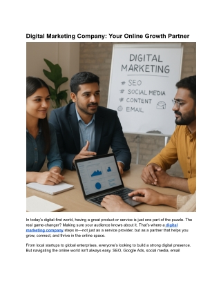 Digital Marketing Company: Your Online Growth Partner