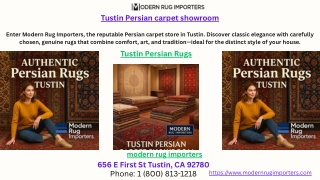 Tustin Persian carpet showroom