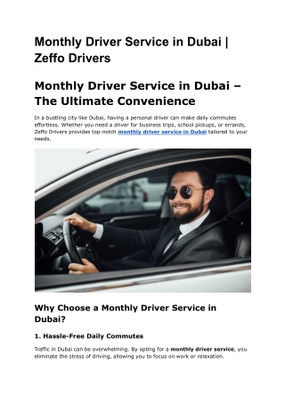 Monthly Driver Service in Dubai _ Zeffo Drivers (1)