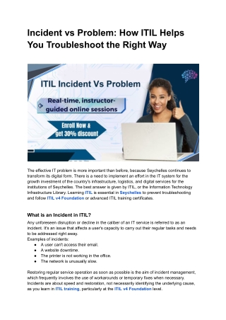 Incident vs Problem_ How ITIL Helps You Troubleshoot the Right Way
