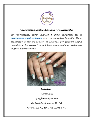 Ricostruzione Unghie A Novara | Floxynailsplus