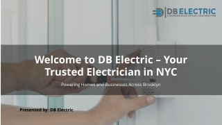 Welcome to DB Electric – Your Trusted Electrician in NYC