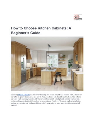 How to Choose Kitchen Cabinets_ A Beginner’s Guide