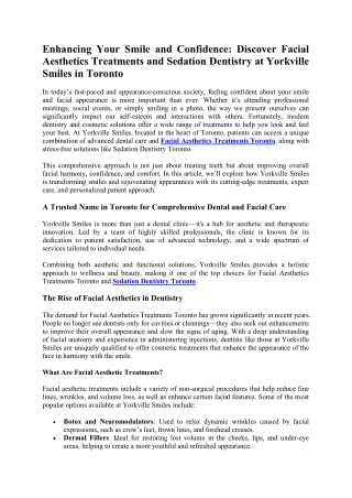 Enhancing Your Smile and Confidence