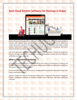 Best Cloud Kitchen Software for Startups in Dubai