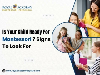 Is Your Child Ready For Montessori? Signs To Look For