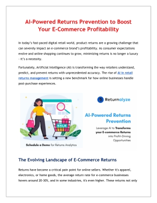 AI-Powered Returns Prevention to Boost Your E-Commerce Profitability
