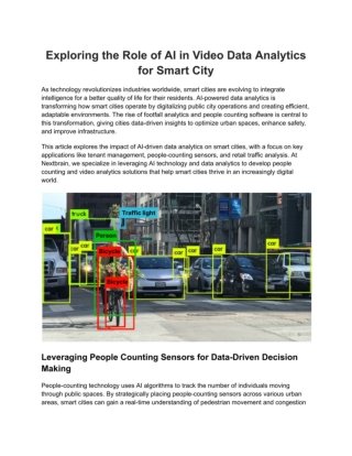 Exploring the Role of AI in Video Data Analytics for Smart City