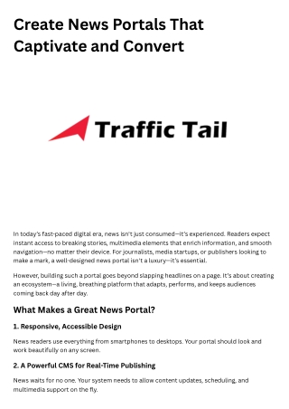 news portal development company