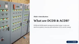 DCDB & ACDB Panels in India | Power Distribution Solutions by ESI
