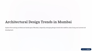 Emerging Architecture Trends in Mumbai | Abarch