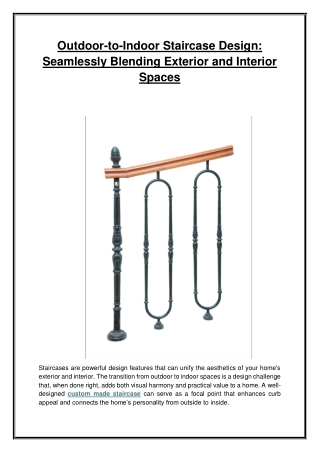 Outdoor-to-Indoor Staircase Design Seamlessly Blending Exterior and Interior Spaces