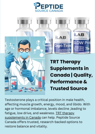 Top TRT Supplements in Canada | Trusted Solutions for Strength & Vitality