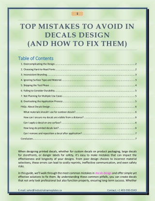 Top Mistakes to Avoid in Decals Design