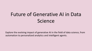 Future of Generative AI in Data Science