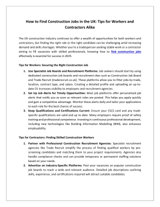 How to Find Construction Jobs in the UK_ Tips for Workers and Contractors Alike