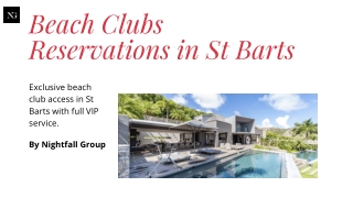 Beach Clubs Reservations in St Barts | Nightfall Group Concierge