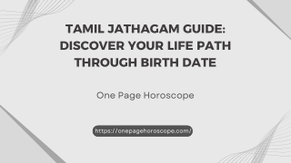Tamil Jathagam Guide: Discover Your Life Path Through Birth Date