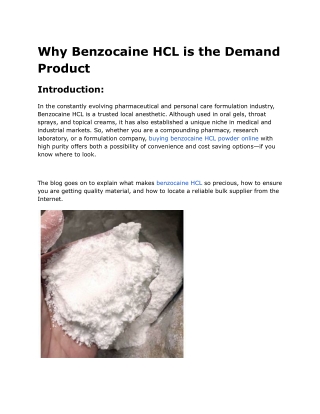 Benzocaine HCL