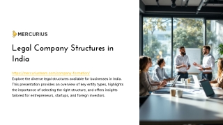 Legal Company Structures in India