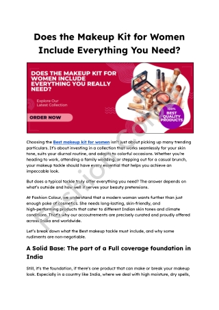 Does the Makeup Kit for Women Include Everything You Need_