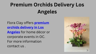 Premium Orchids Delivery Los Angeles