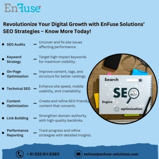 Revolutionize Your Digital Growth with EnFuse Solutions’ SEO Strategies