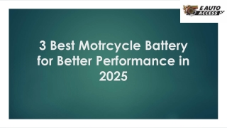3 Best Motrcycle Battery for Better Performance