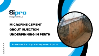 Microfine Cement Grout Injection Underpinning in Perth