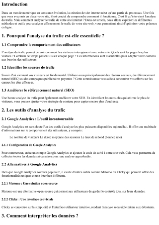 Comment analyser le trafic de votre site internet ?