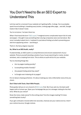 You Don’t Need to Be an SEO Expert to Understand This