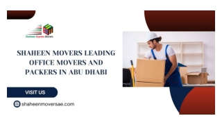 Shaheen Movers Leading Office Movers and Packers in Abu Dhabi