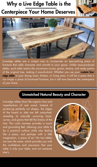 Why a Live Edge Table is the Centerpiece Your Home Deserves
