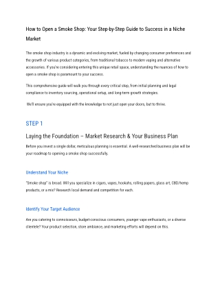 How to Open a Smoke Shop_ Your Step-by-Step Guide to Success in a Niche Market