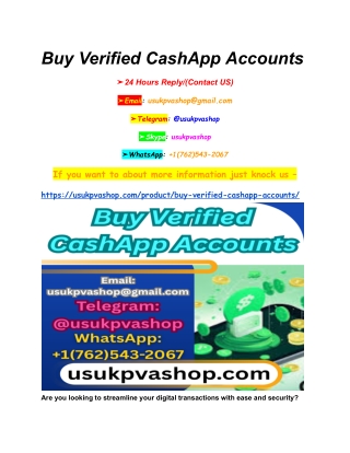 Buy Verified CashApp Accounts
