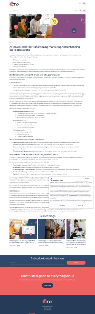 AI & Cloud: Onix’s Blueprint for Retail Success