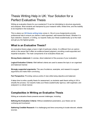 Thesis Writing Help in UK_ Your Solution for a Perfect Evaluative Thesis