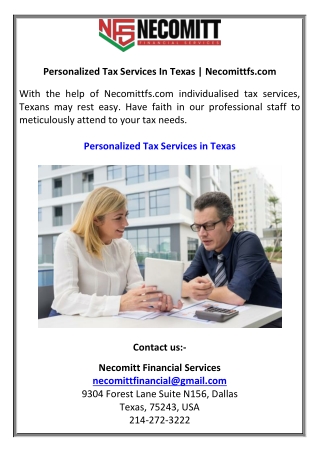 Personalized Tax Services In Texas  Necomittfs.com