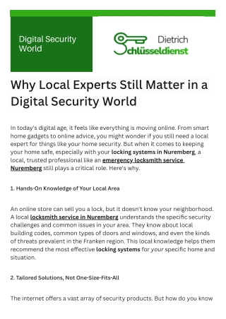 Why Local Experts Still Matter in a Digital Security World