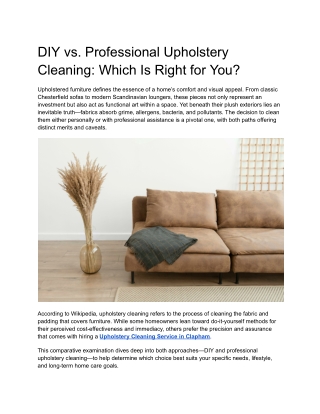 DIY vs. Professional Upholstery Cleaning_ Which Is Right for You_