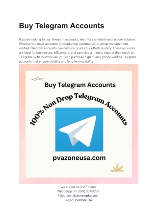 Top 07 Best sites to Telegram Accounts 100% 2025