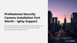 Professional Security Camera Installation Fort Worth – Ighty Support