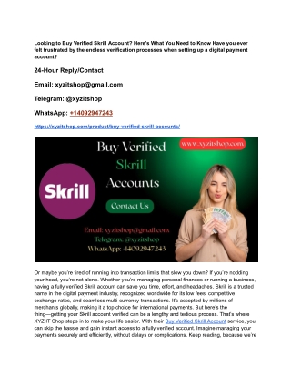 What Are The Benefits Of Buying A Verified Skrill Account_