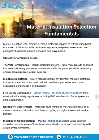 Material Insulation Selection Fundamental