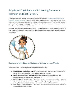 Top-Rated Trash Removal & Cleaning Services in Hamden and East Haven, CT