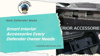 Smart Interior Accessories Every Defender Owner Needs